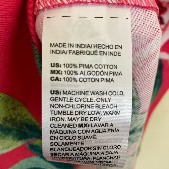 NWT Chico's Botanical V-Neck Strawberry Maragrita Everyday Tee (Size 00) - Picture 8 of 10